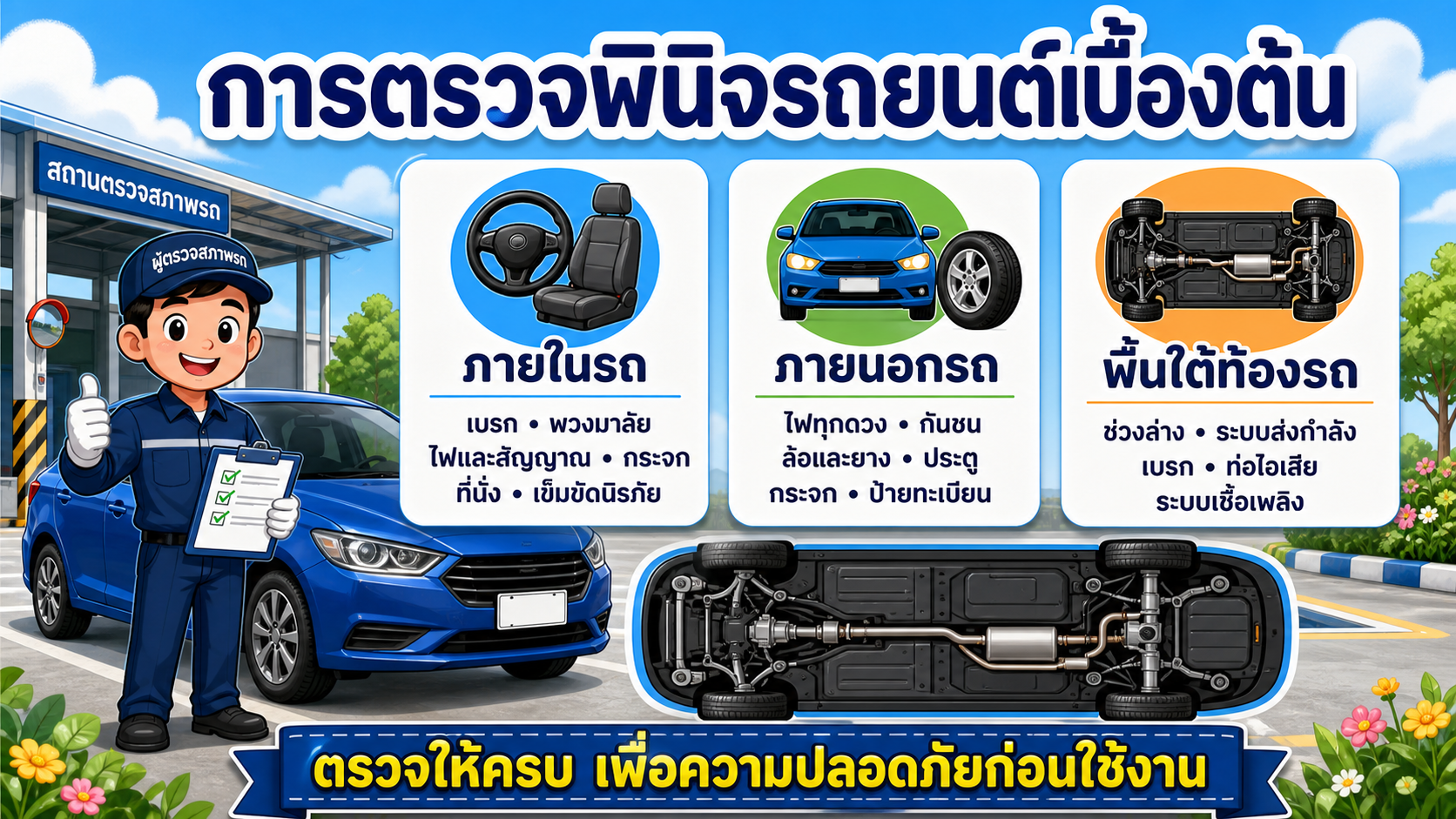 ตัวอย่างคู่มือเกณฑ์ตรวจพินิจรถยนต์
